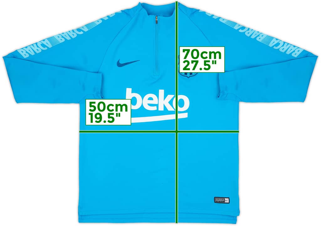 2019-20 Barcelona Nike 1/4 Zip Drill Top - 7/10 - (M)