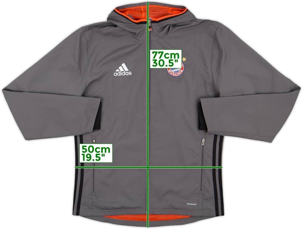 2015-16 Bayern Munich adidas Hooded Track Jacket - 9/10 - (S)