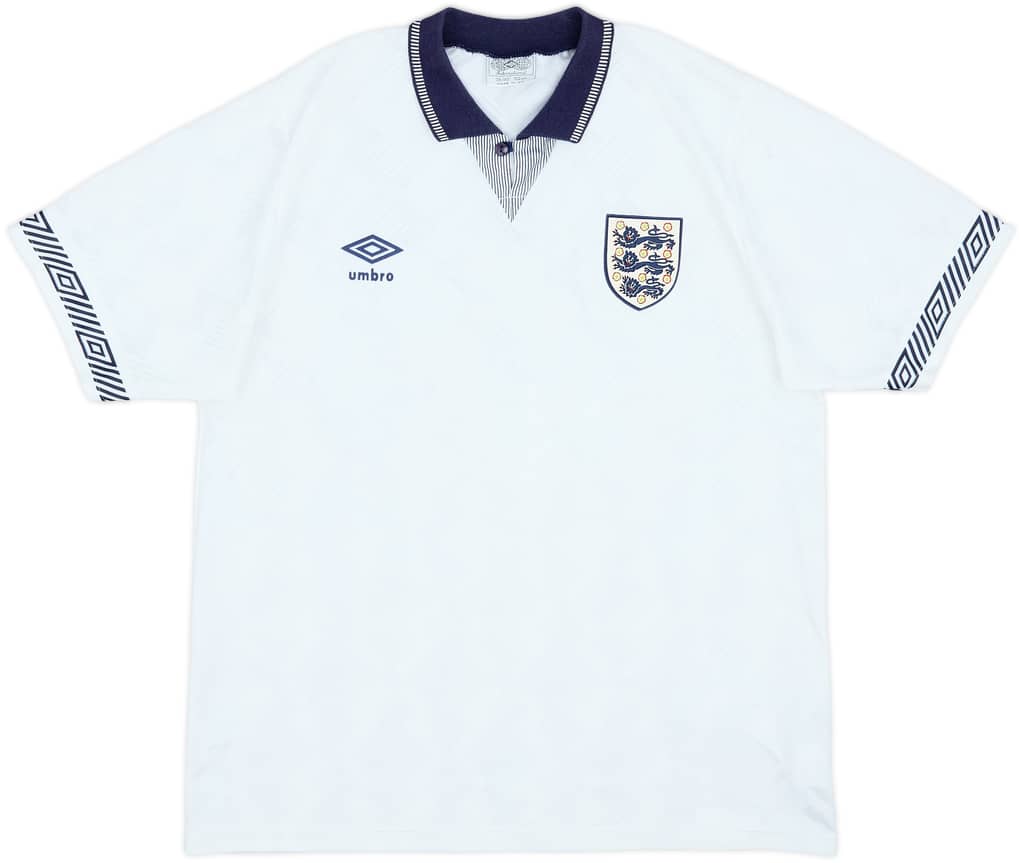 1990-92 England Home Shirt - 9/10 - (M)