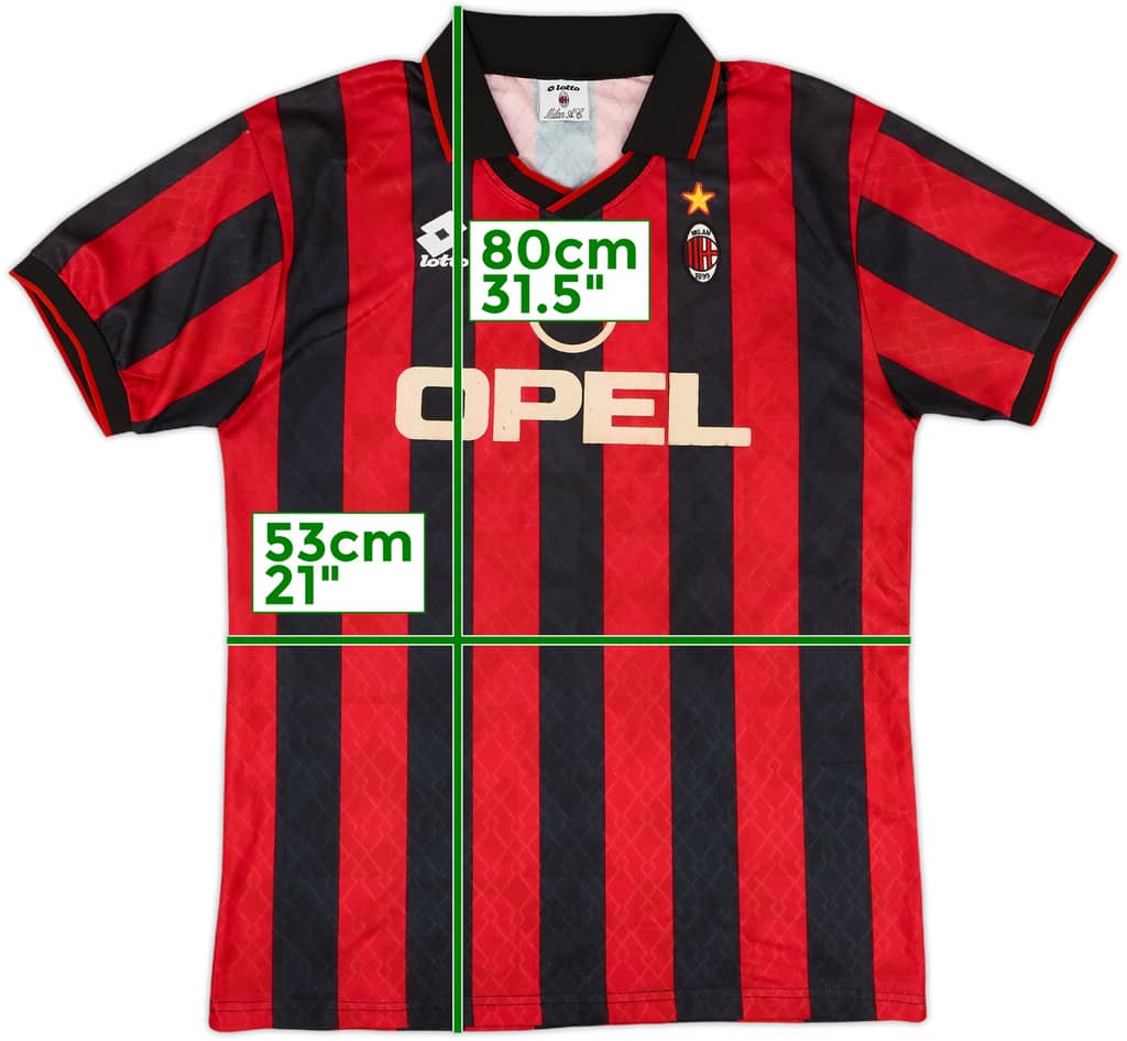 1996-97 AC Milan Home Shirt - 5/10 - (L)