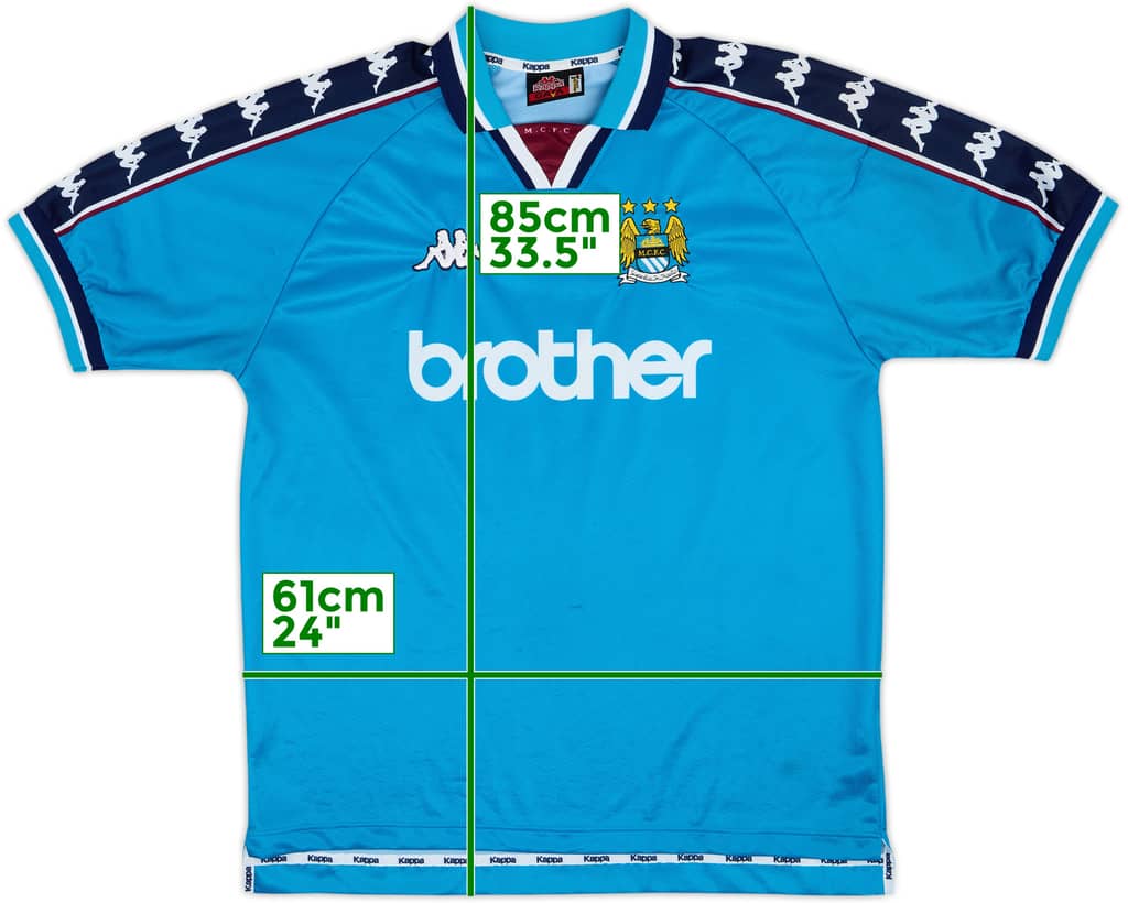 1997-99 Manchester City Home Shirt - 8/10 - (XL)