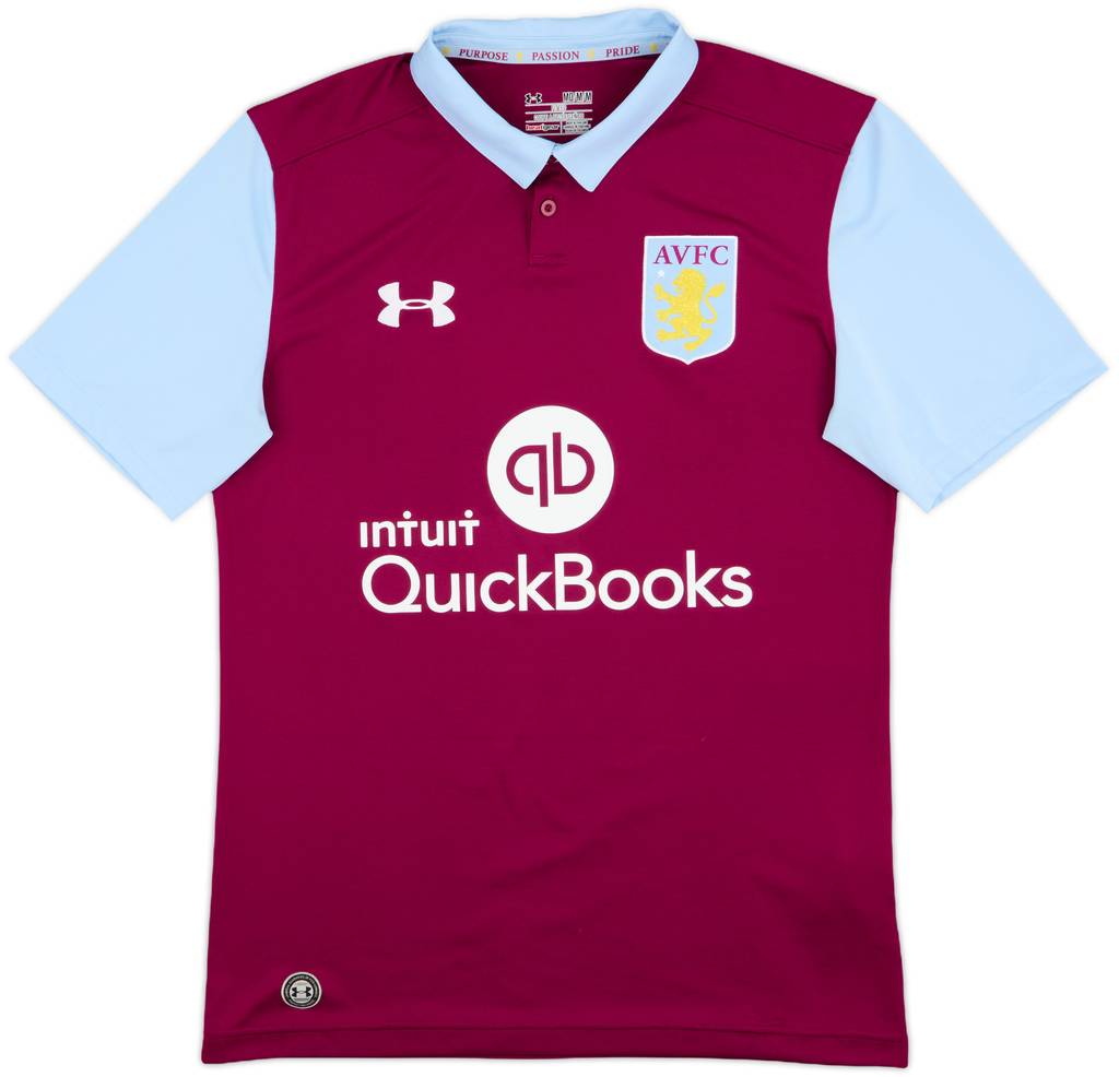 2016-17 Aston Villa Home Shirt - 10/10 - (M)