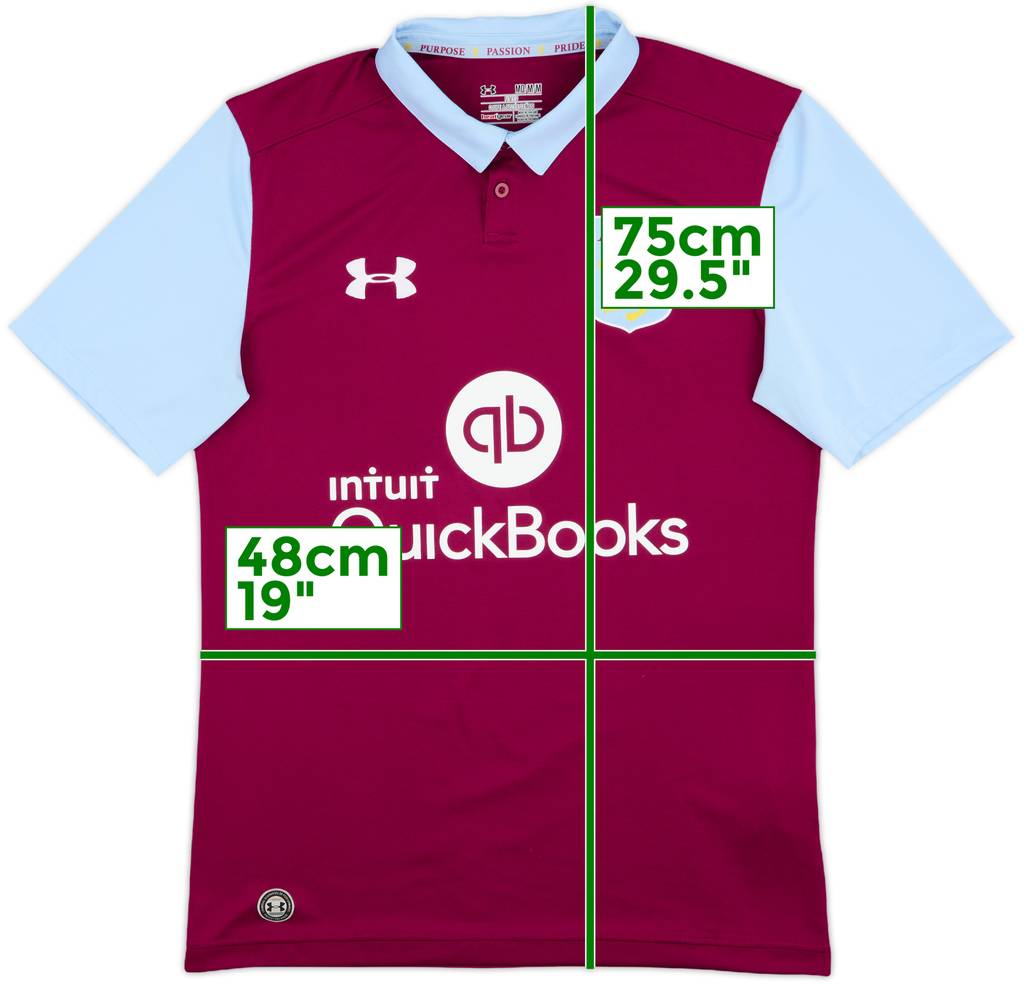 2016-17 Aston Villa Home Shirt - 10/10 - (M)