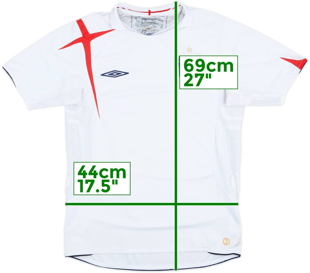 2005-07 England Home Shirt - 5/10 - (S)