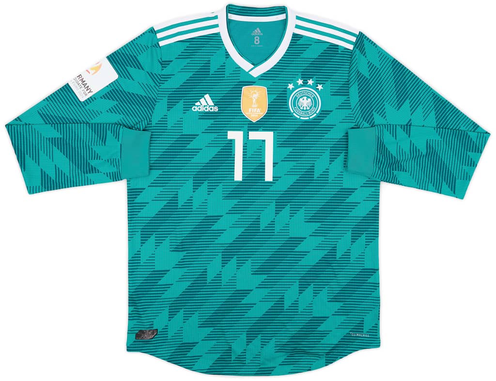 2018 Germany Match Issue Away L/S Shirt Boateng #17