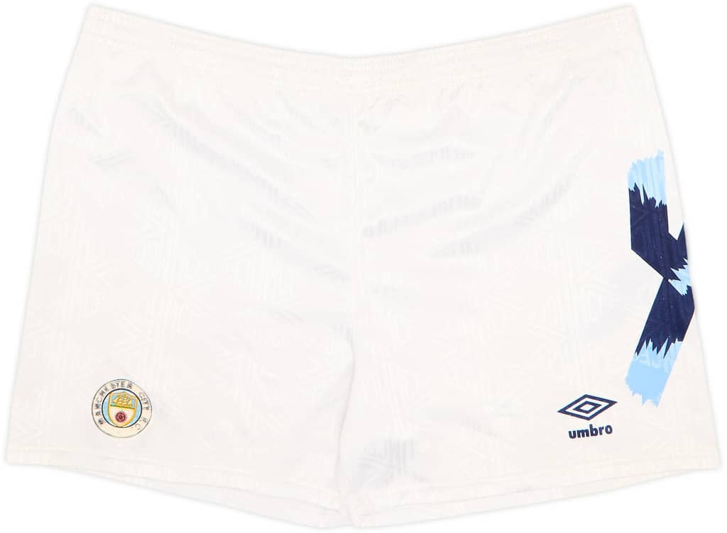 1991-93 Manchester City Home Shorts - 5/10 - (L)