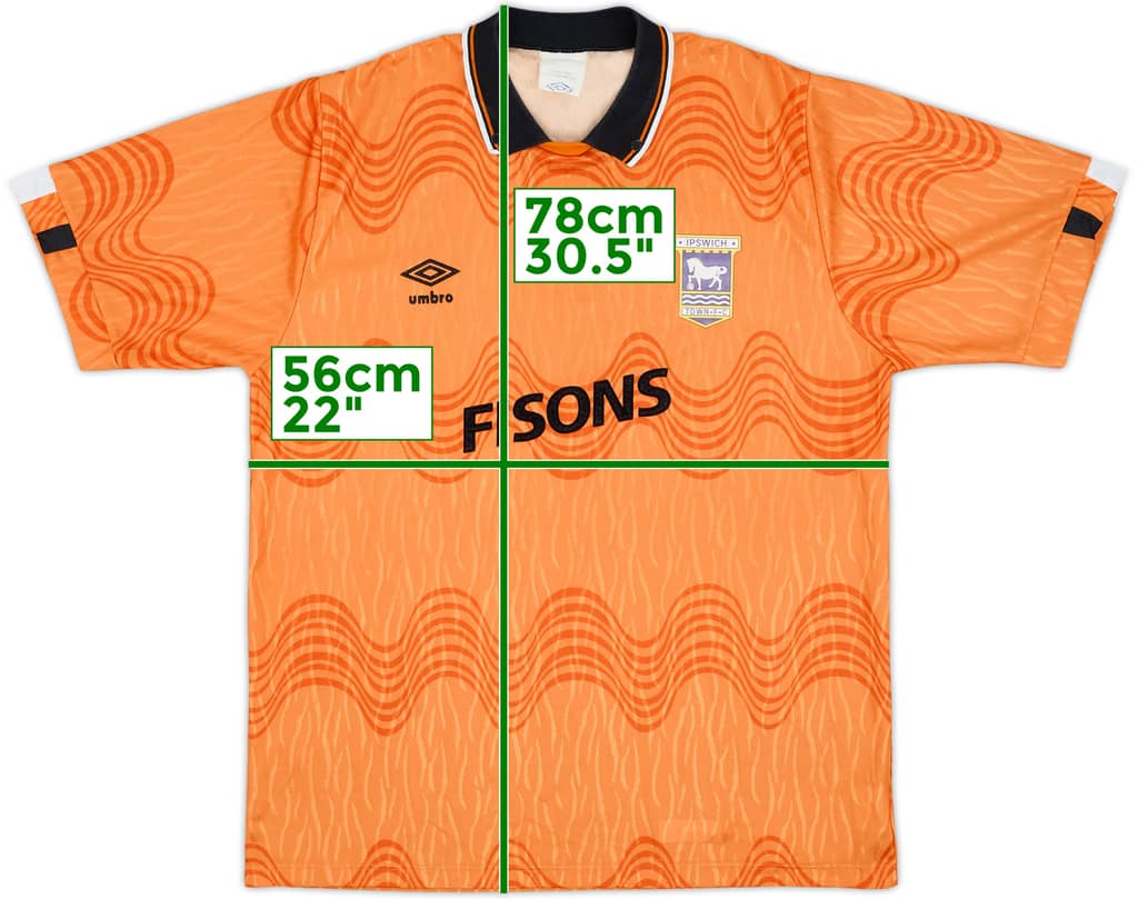 1989-92 Ipswich Away Shirt - 8/10 - (L)