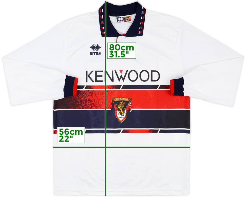 1994-95 Genoa Away L/S Shirt - 10/10 - (L)