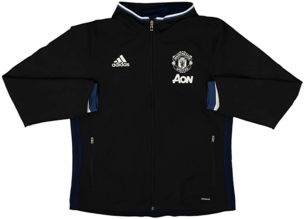 2016-17 Manchester United adidas Hooded Track Jacket - 10/10 - (L)