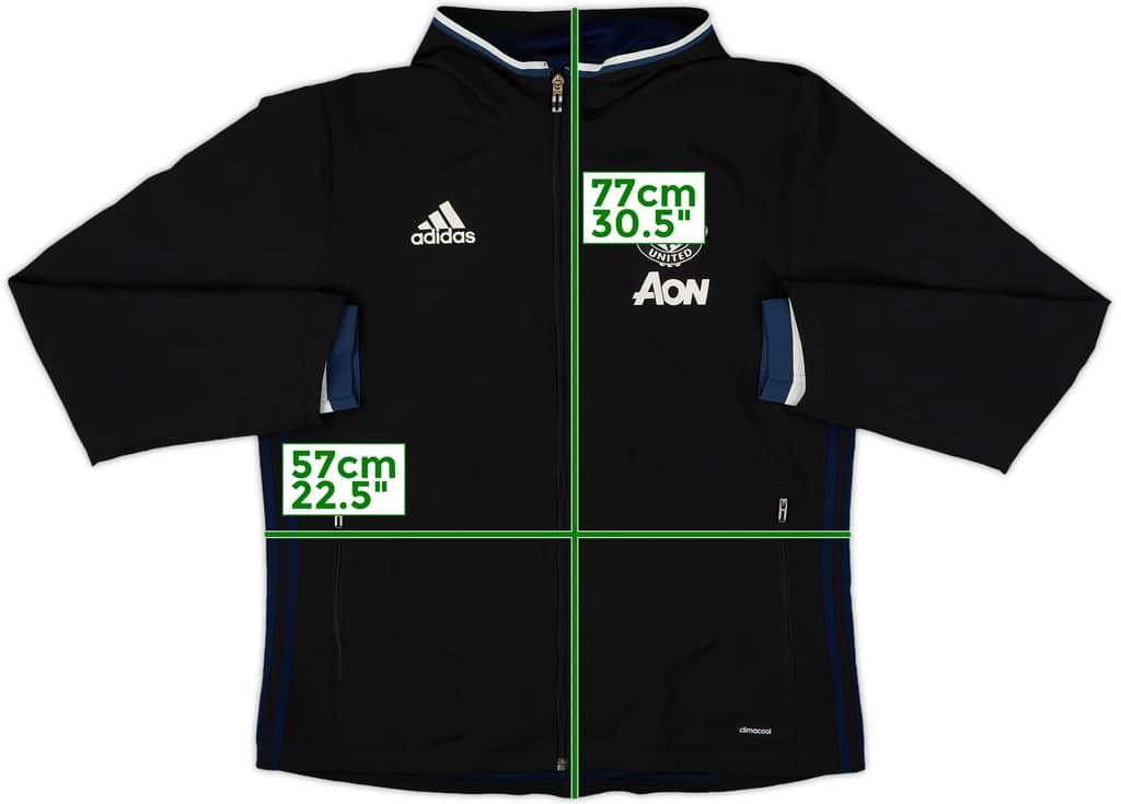 2016-17 Manchester United adidas Hooded Track Jacket - 10/10 - (L)