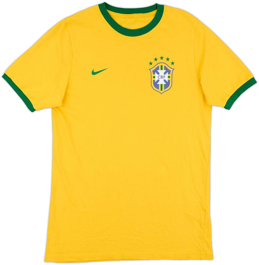 2014-15 Brazil Nike Cotton Tee - 9/10 - (L)