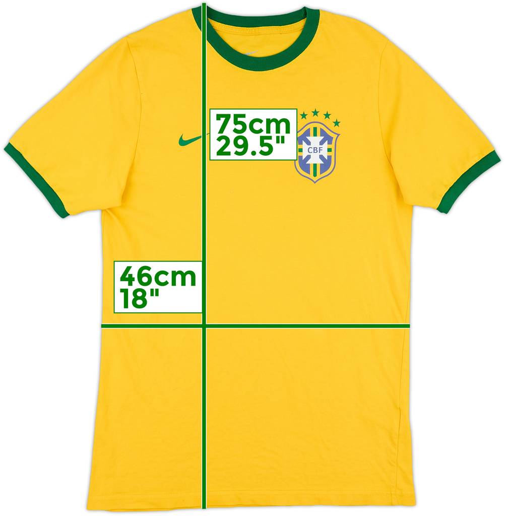 2014-15 Brazil Nike Cotton Tee - 9/10 - (L)