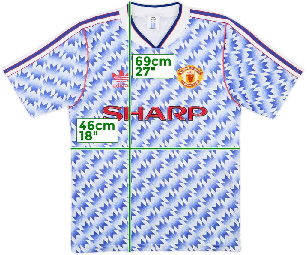 1990-92 Manchester United Away Shirt - 8/10 - (S)