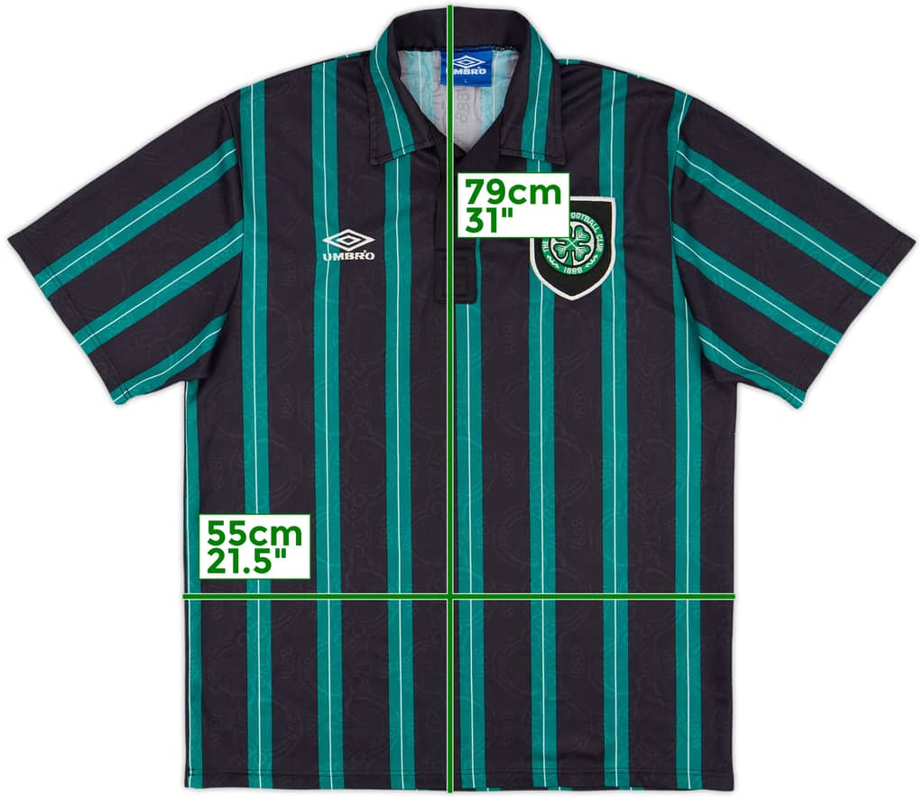 1992-93 Celtic Away Shirt - 8/10 - (L)