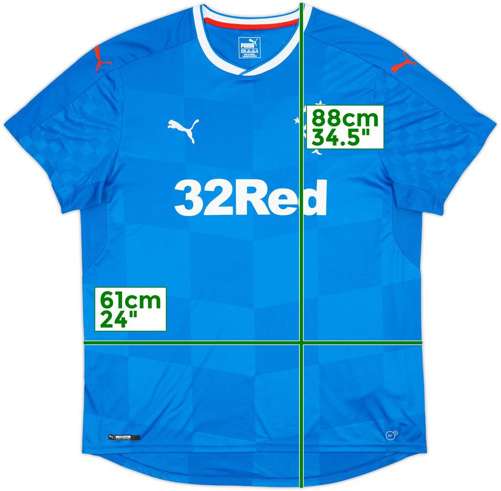 2016-18 Rangers Home Shirt - 10/10 - (XXL)