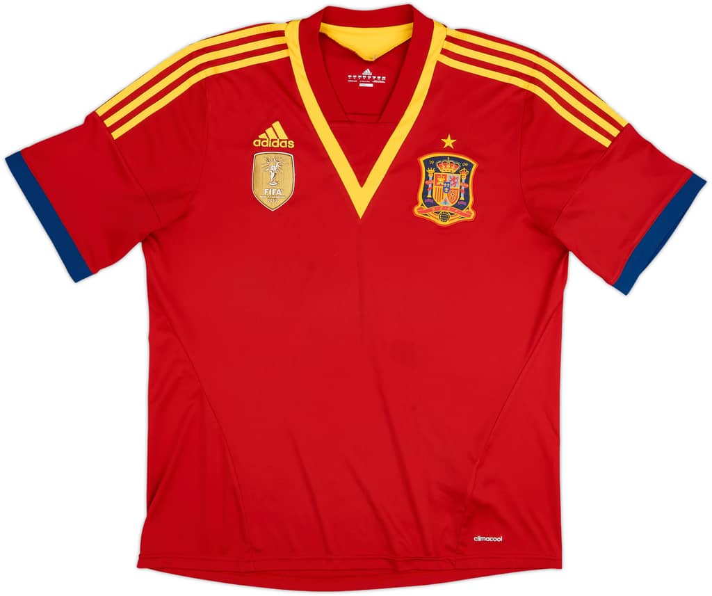 2013 Spain Confederation Cup Home Shirt - 8/10 - (XL)