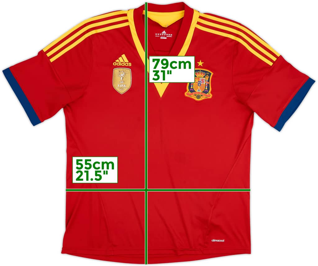 2013 Spain Confederation Cup Home Shirt - 8/10 - (XL)