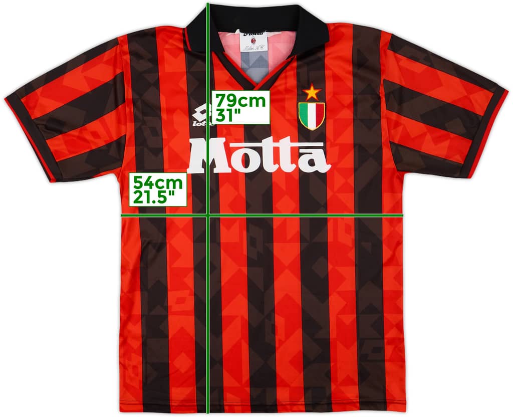 1993-94 AC Milan Home Shirt - 8/10 - (L)