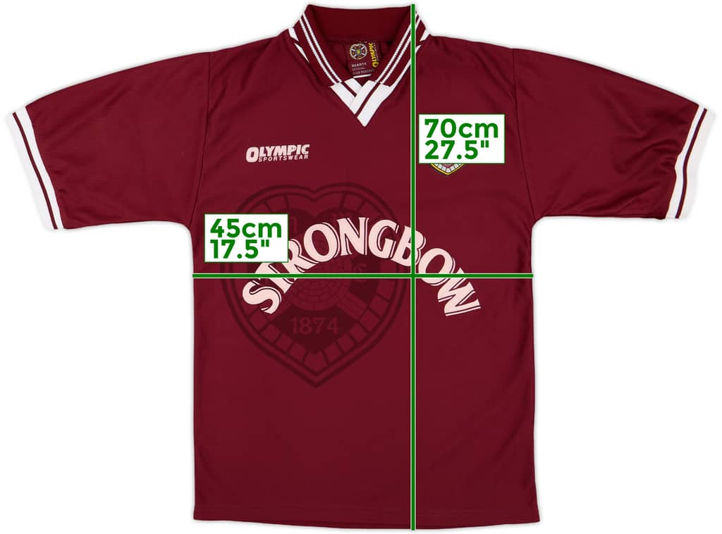 1997-98 Hearts Home Shirt - 8/10 - (S)
