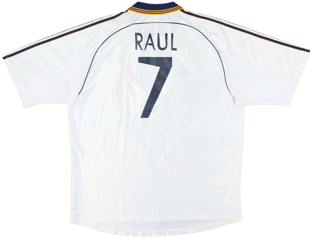 1998-00 Real Madrid Home Shirt Raul #7 - 5/10 - (XXL)