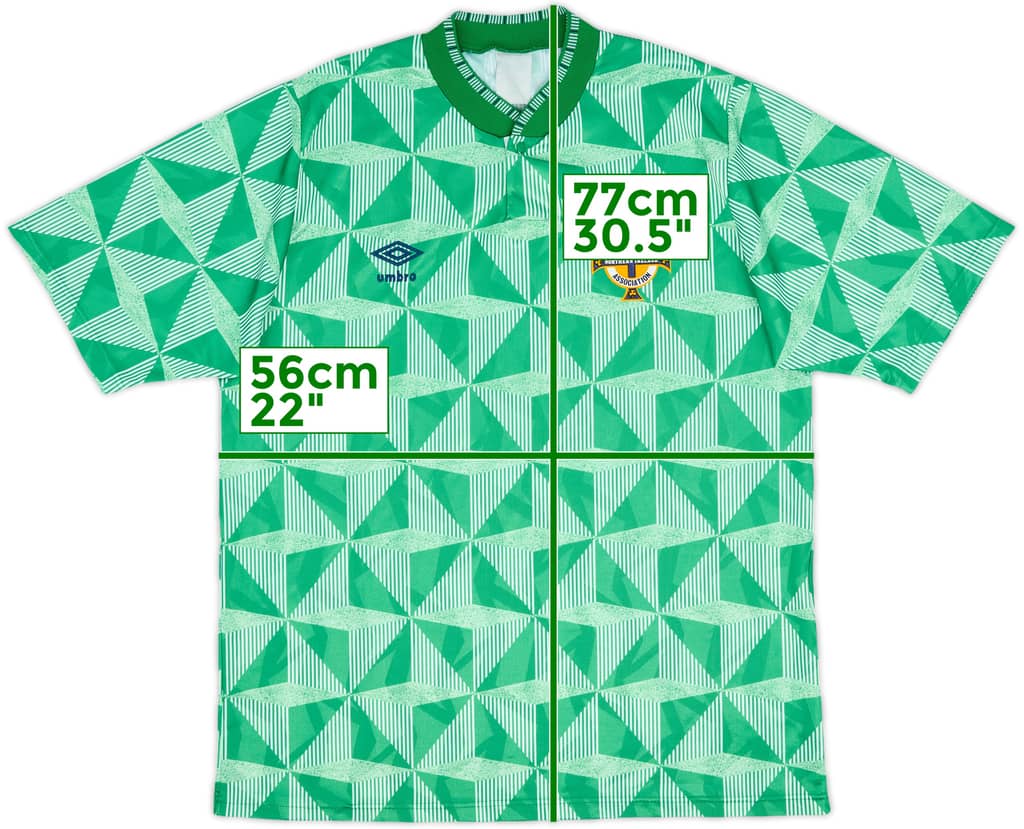1990-92 Northern Ireland Home Shirt - 7/10 - (L)