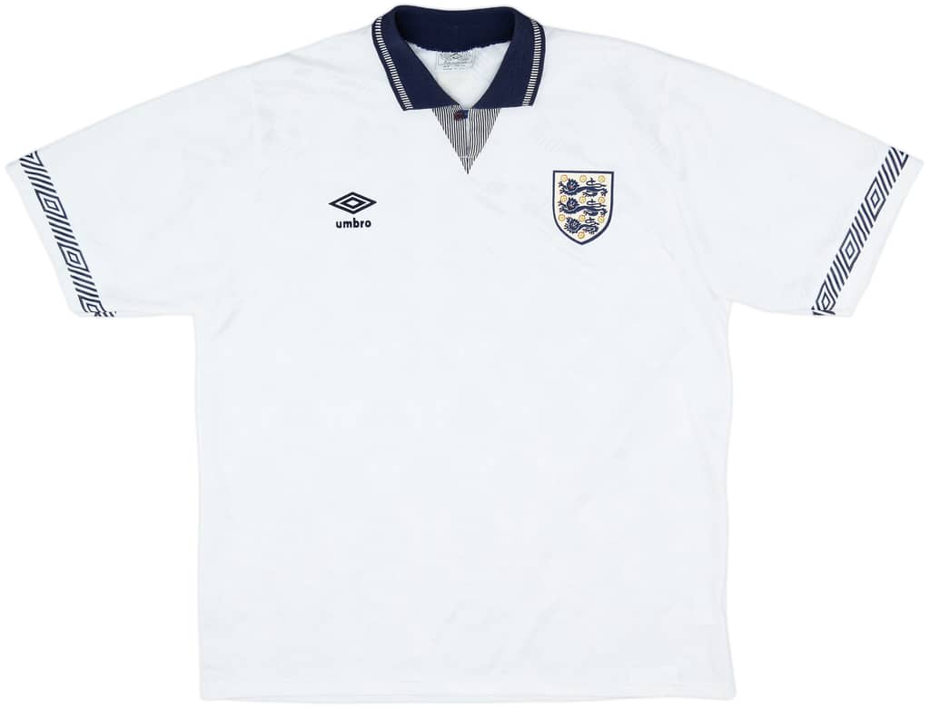1990-92 England Home Shirt - 9/10 - (L)