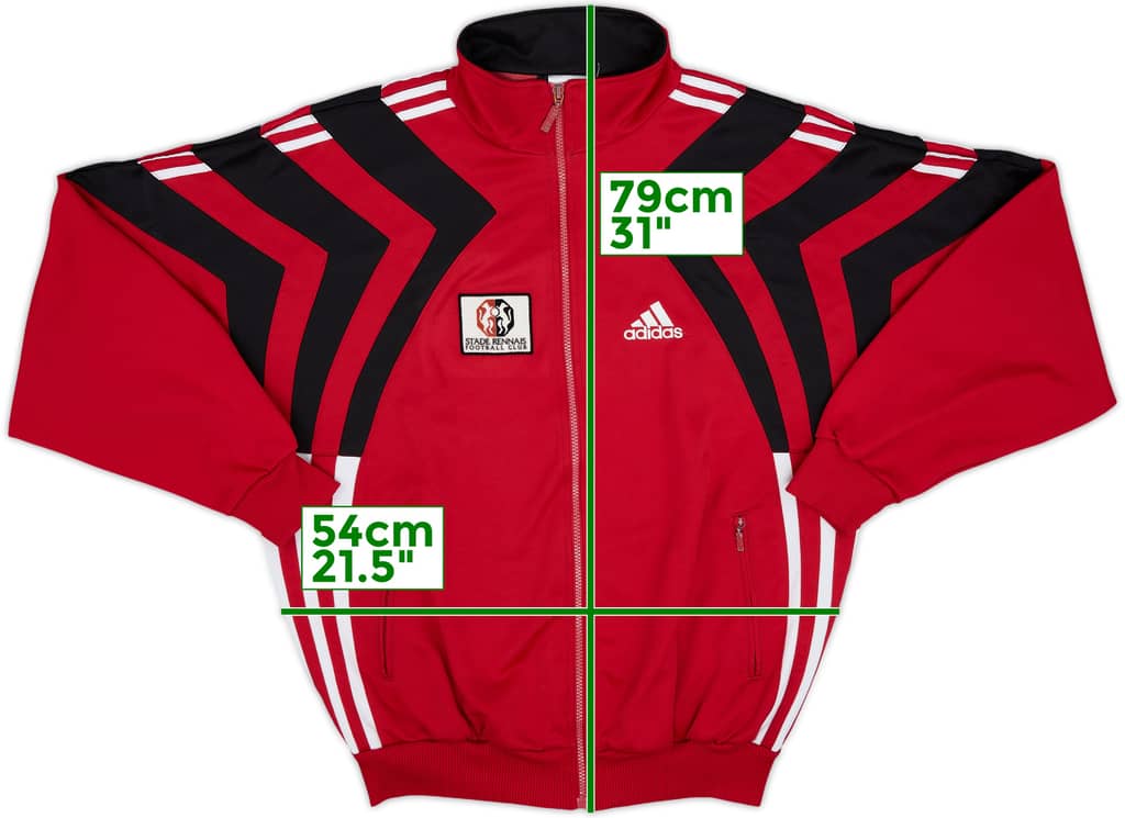 1998-00 Stade Rennais adidas Track Jacket - 8/10 - (L)