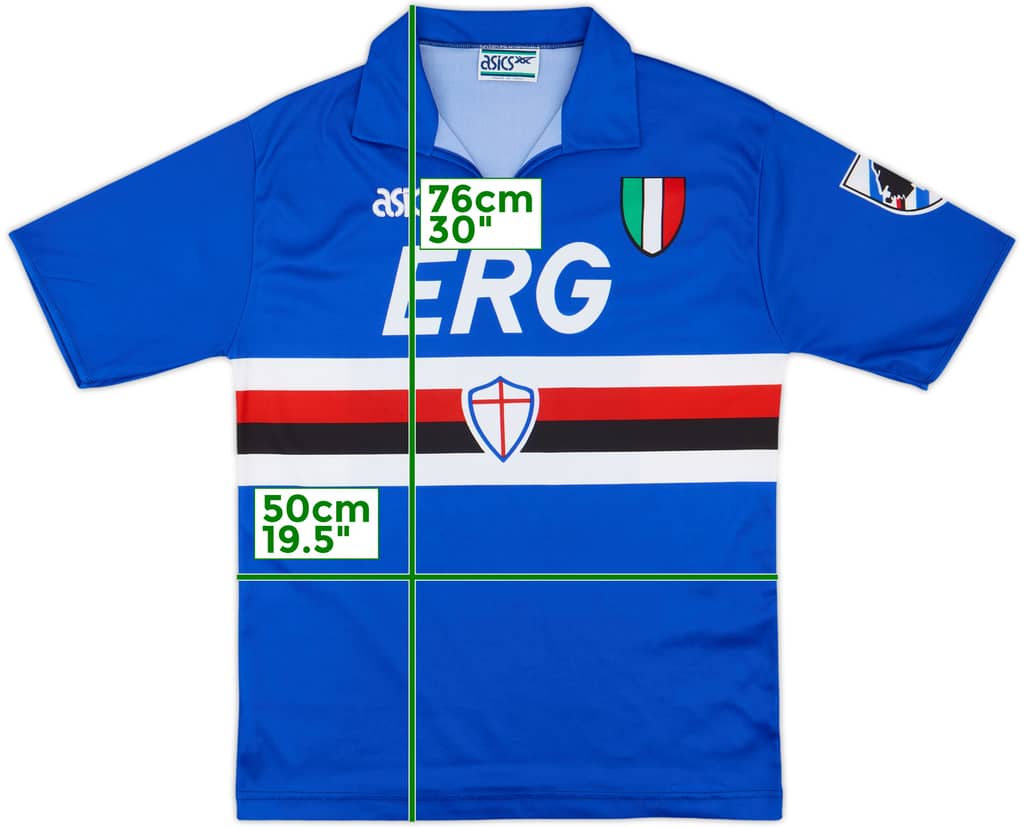 1991-92 Sampdoria Home Shirt - 8/10 - (M)