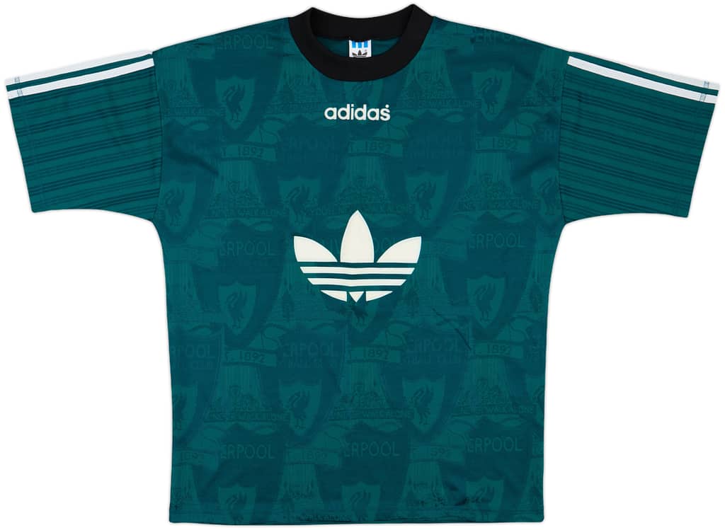 1995-96 Liverpool adidas Training Shirt - 8/10 - (S)