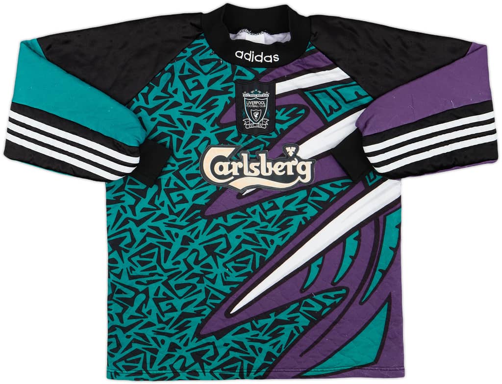 1995-96 Liverpool GK Shirt - 6/10 - (L.Boys)