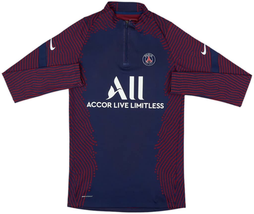 2020-21 Paris Saint-Germain Player Issue Nike 1/4 Zip Sweat Top - 8/10 - (S)
