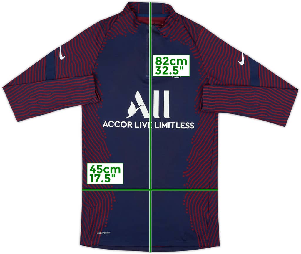 2020-21 Paris Saint-Germain Player Issue Nike 1/4 Zip Sweat Top - 8/10 - (S)