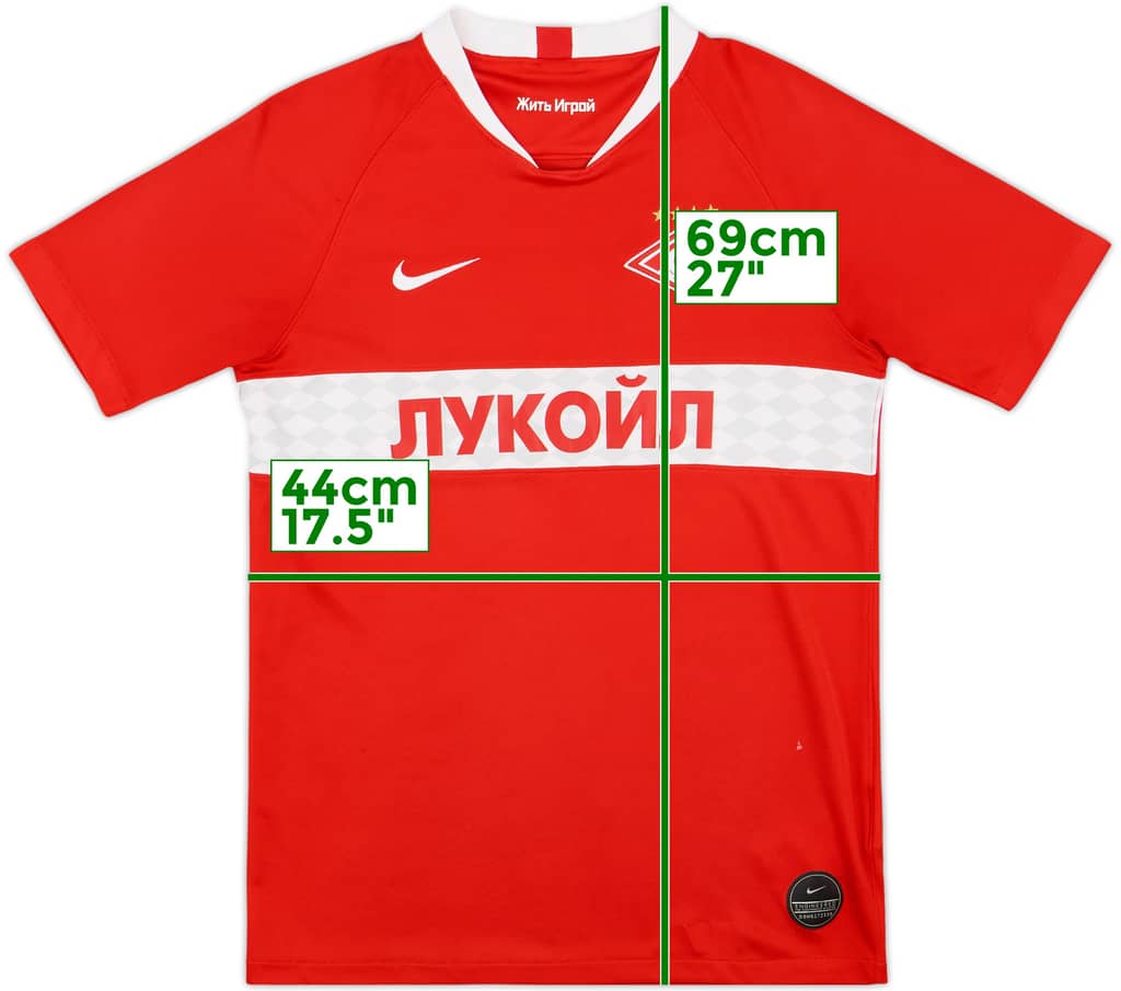 2019-20 Spartak Moscow Home Shirt - 8/10 - (XL.Boys)