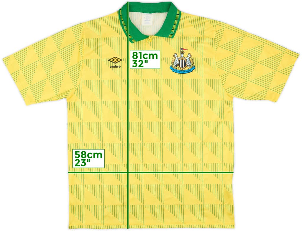 1991-93 Newcastle Away Shirt - 6/10 - (XL)