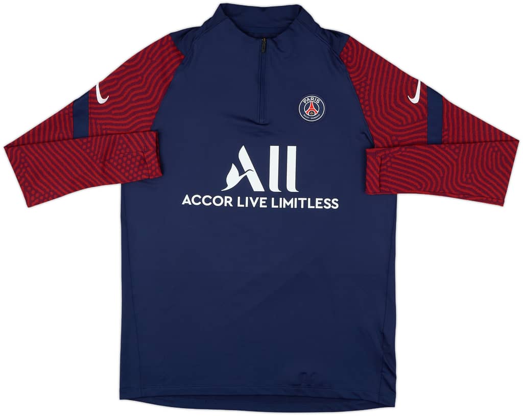 2020-21 Paris Saint-Germain Nike 1/4 Zip Drill Top - 10/10 - (L)