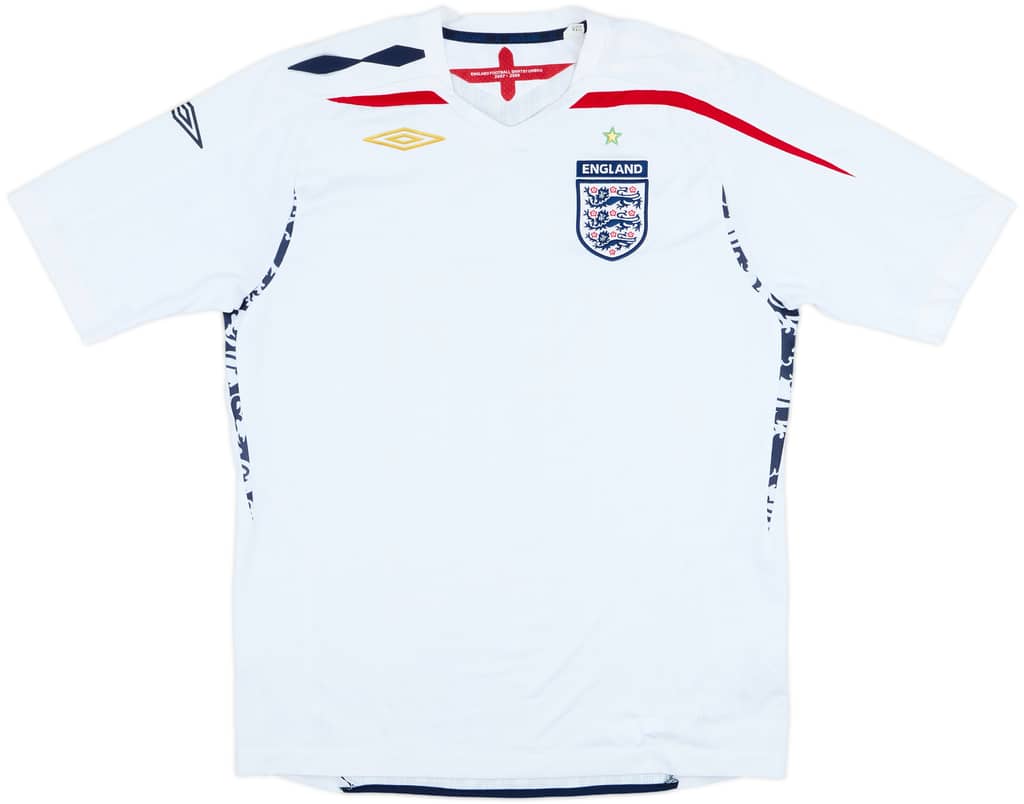 2007-09 England Home Shirt - 4/10 - (L)