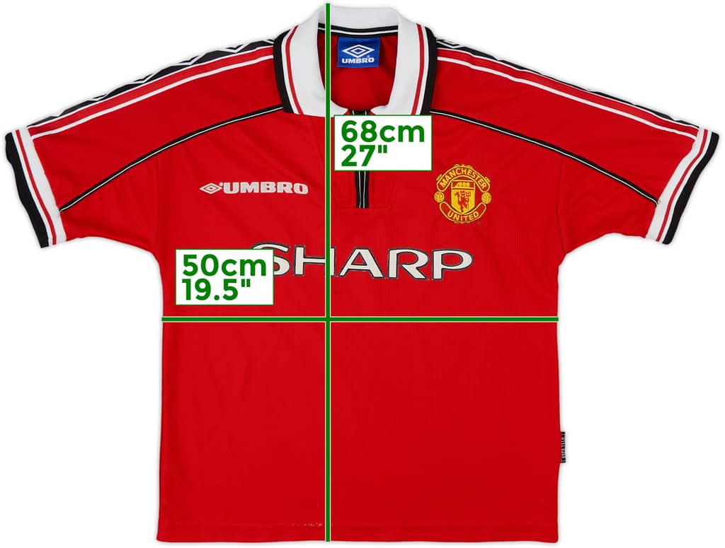 1998-00 Manchester United Home Shirt - 8/10 - (L.Boys)