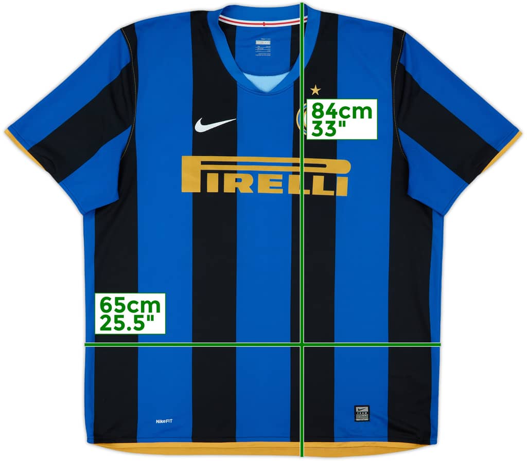 2008-09 Inter Milan Home Shirt - 9/10 - (XXL)