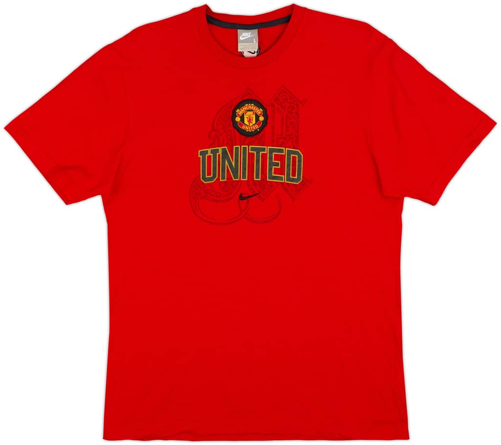 2008-09 Manchester United Nike Graphic Tee - 10/10 - (L)