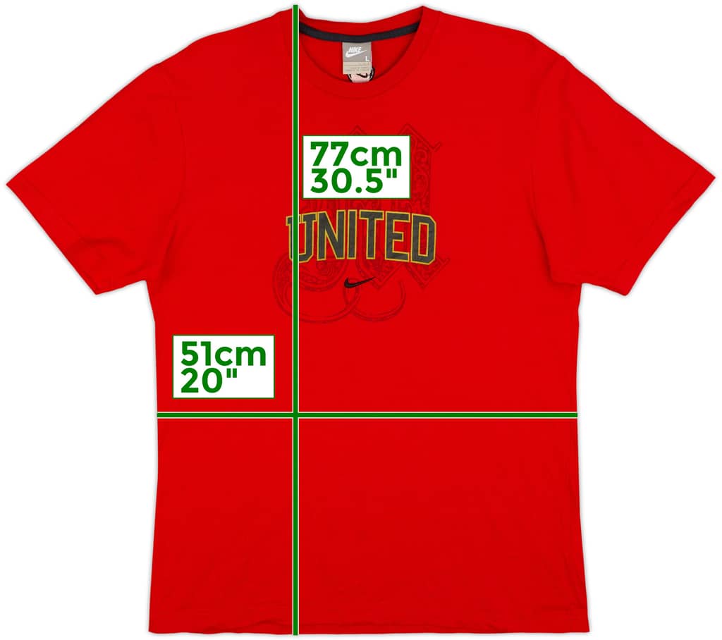 2008-09 Manchester United Nike Graphic Tee - 10/10 - (L)