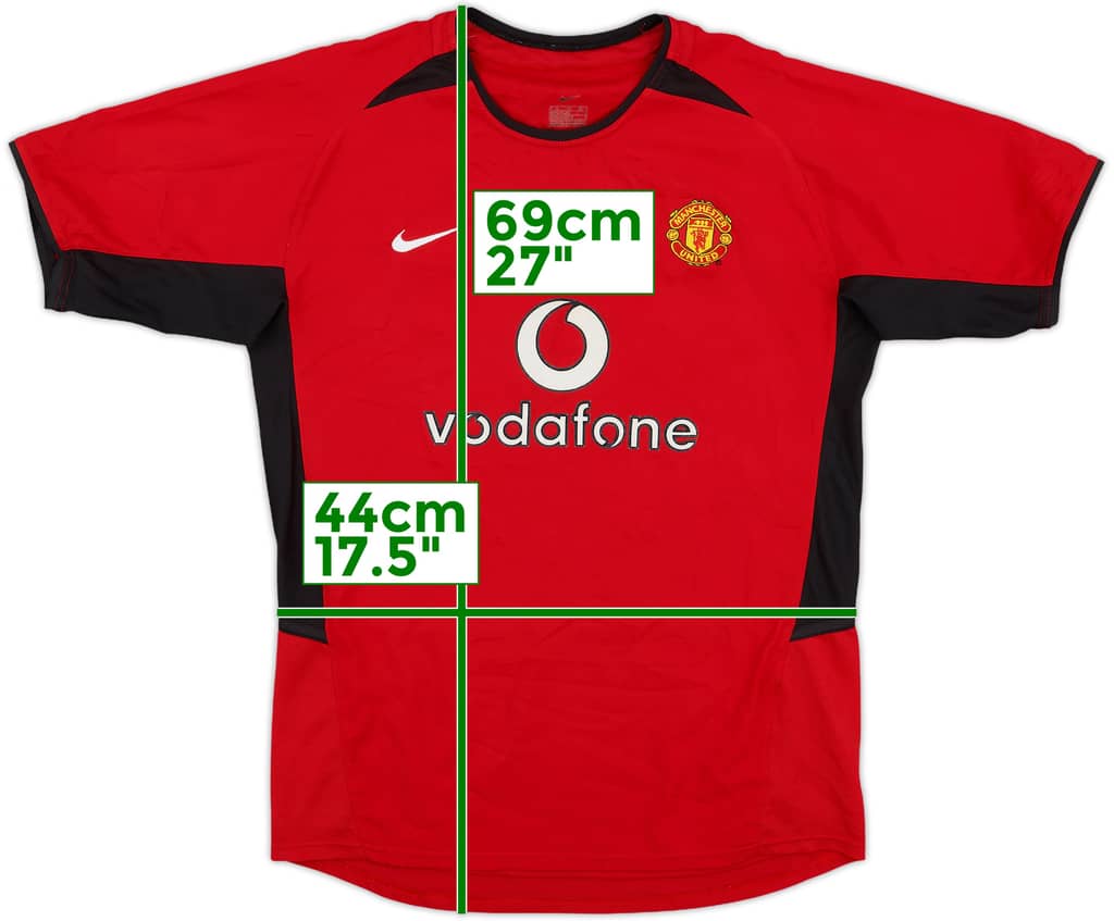 2002-04 Manchester United Home Shirt - 8/10 - (L.Boys)