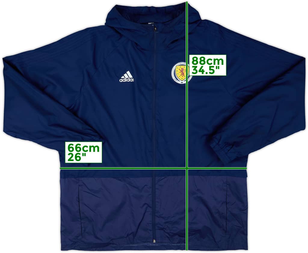 2018-19 Scotland adidas Hooded Rain Jacket - 9/10 - (XXL)