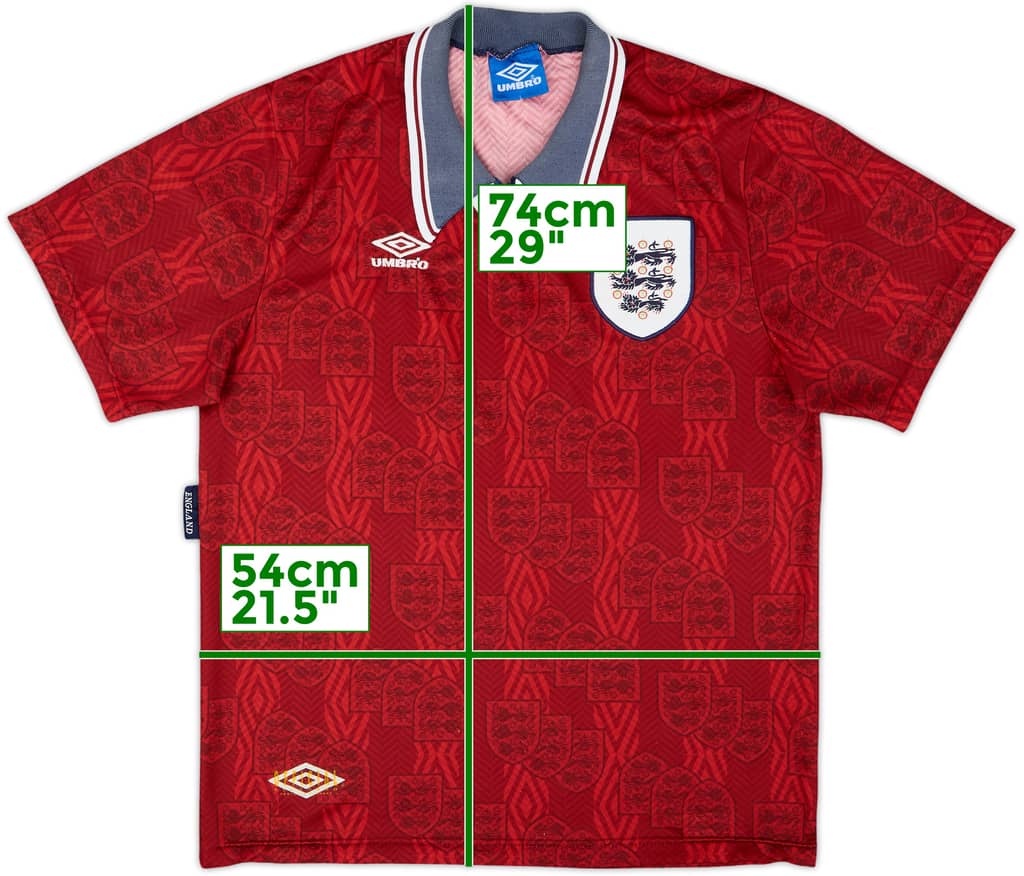 1993-95 England Away Shirt - 7/10 - (L)