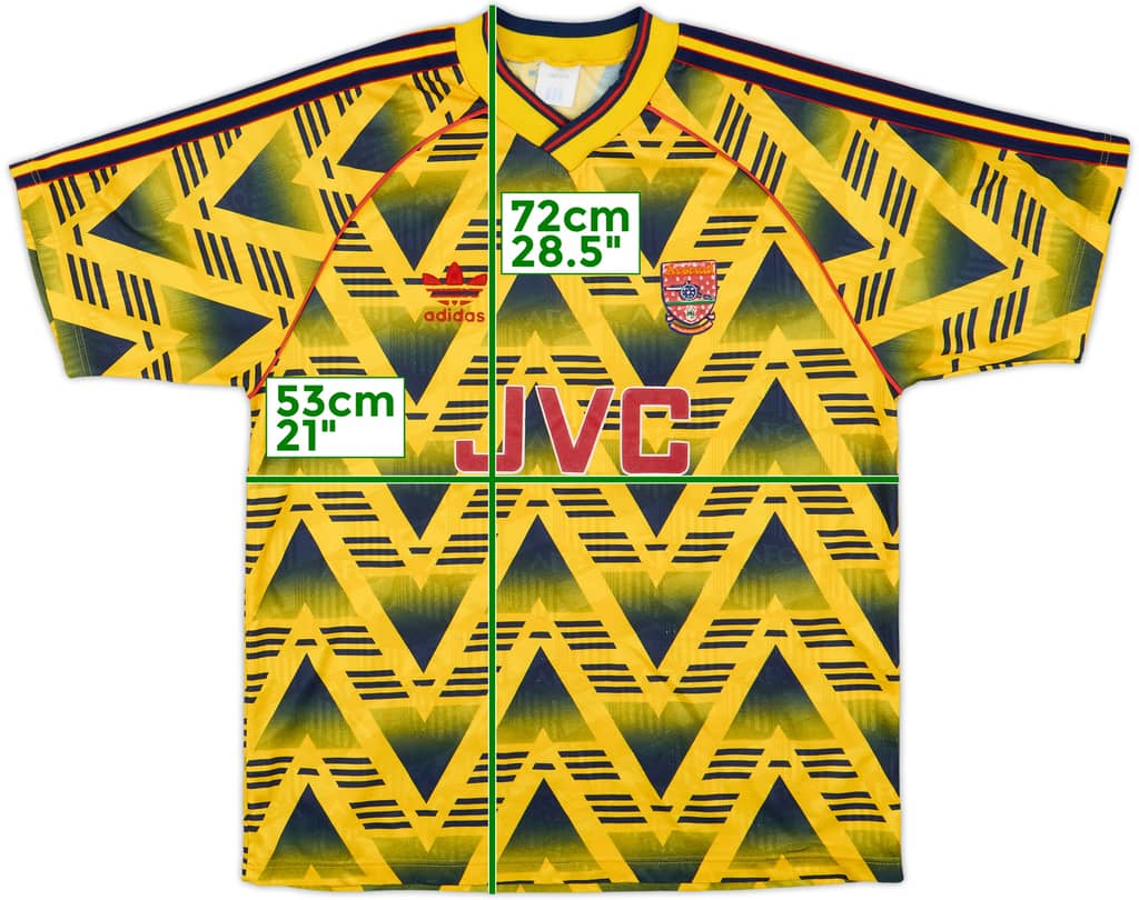 1991-93 Arsenal Away Shirt - 8/10 - (M/L)