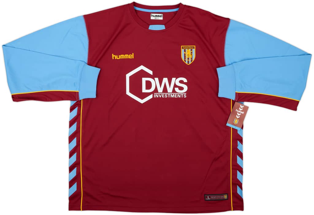 2005-06 Aston Villa Home L/S Shirt Baros #10 (XL)