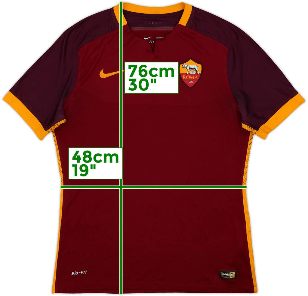 2015-16 Roma Authentic Home Shirt - 4/10 - (L)