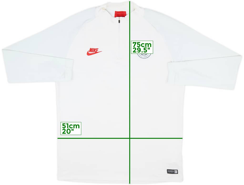 2019-20 Paris Saint-Germain Nike 1/4 Zip Drill Top - 7/10 - (L)