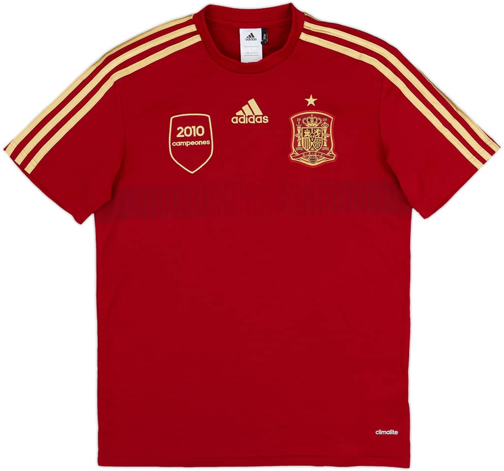 2013-15 Spain Campeones adidas Training Shirt - 10/10 - (S)
