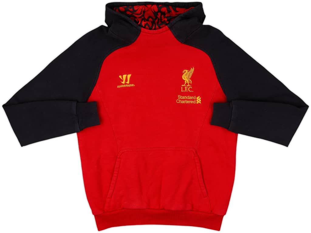 2012-13 Liverpool Warrior Hooded Sweat Top - 8/10 - (XL.Boys)