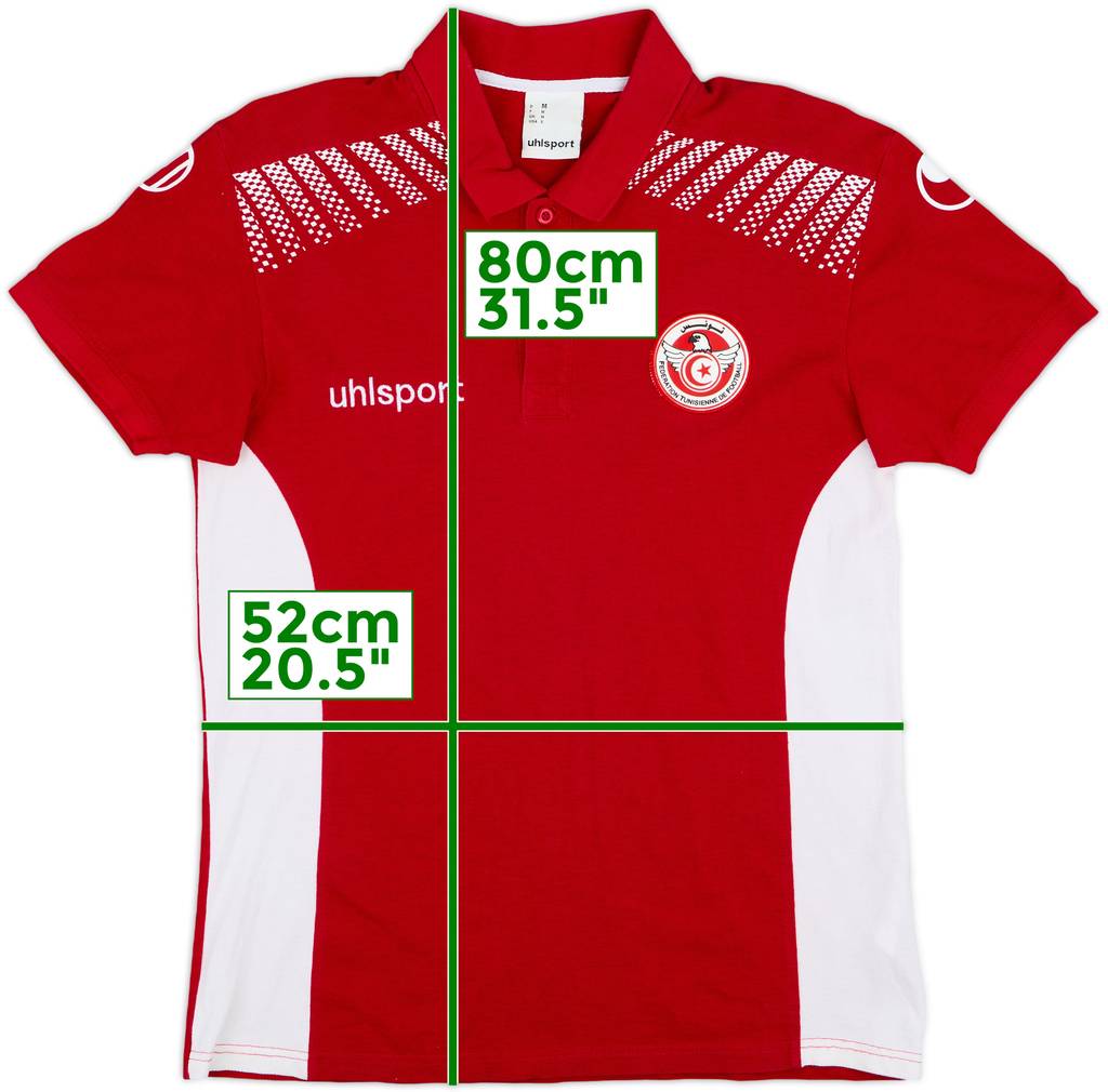 2017-18 Tunisia Uhlsport Polo Shirt - 9/10 - (M)
